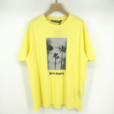 Palm Angels  Mm/Wm Logo Cotton Short Sleeved Tshirts Yellow - 팜 엔젤스 2021 남/녀 로고 코튼 반팔티셔츠 Pam0319x Size(s - xl) 옐로우