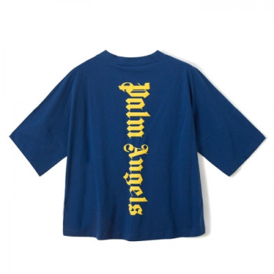 Palm Angels  Mm/Wm Logo Cotton Short Sleeved Tshirts Blue - 팜 엔젤스 2021 남/녀 로고 코튼 반팔티셔츠 Pam0321x Size(s - xl) 블루