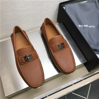 Ermenegildo Zegna 2021 Men's Loafer,ZEGS0044 - 제냐 2021 남성용 레더 로퍼,Size(240-270),카멜