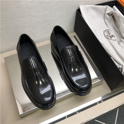 Hermes 2021 Men's Leather Loafer,HERS0521 - 에르메스 2021 남성용 레더 로퍼,Size(240-270),블랙