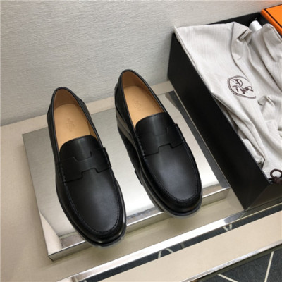 Hermes 2021 Men's Leather Loafer,HERS0523 - 에르메스 2021 남성용 레더 로퍼,Size(240-270),블랙