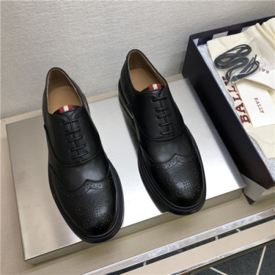 Bally 2021 Men's Leather Derby Shoes,BALS0188 - 발리 2021 남성용 레더 더비슈즈,Size(240-270),블랙