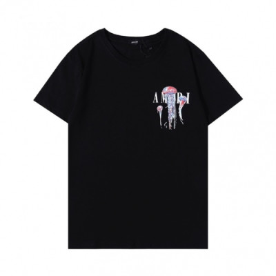 Amiri  Mm/Wm Logo Cotton Short Sleeved Tshirts Black - 아미리 2021 남/녀 로고 코튼 반팔티 Ami0267x Size(m - 2xl) 블랙