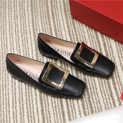 Roger Vivier 2021 Women's Leather Flat,RVS0184 - 로저비비에 2021 여성용 레더 플렛,Size(225-250),블랙