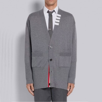 Thom Browne  Mm/Wm Strap V-neck Cardigan Gray - 톰브라운 2021 남/녀 스트랩 브이넥 가디건 Thom01368x Size(1 - 3) 그레이