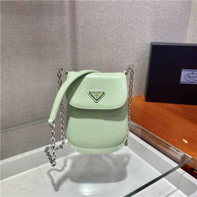 [귀염뿜뿜]Prada 2021 Women's Leather Shoulder Bag,13.5cm,PRAB0454 - 프라다 2021 여서용 레더 숄도백,13.5cm,그린