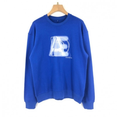 ADER  Mens Minimal Cotton Tshirts Blue - ADER 2021 남성 미니멀 코튼 긴팔티 Ade0013x Size(s - l) 블루