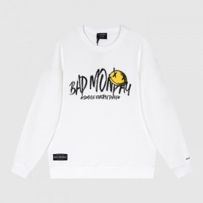 BAD MONDAY   Mm/Wm Logo Oversize Cotton Thirts White - BAN MONDAY 2021 남/녀 로고 오버사이즈 코튼 맨투맨 Bad007x Size(xs - l) 화이트