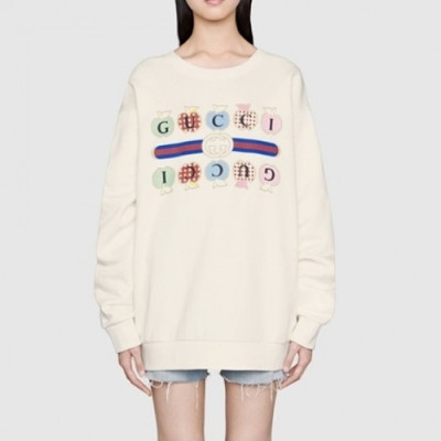 Gucci  Mm/Wm Logo Crew-neck Cotton Tshirts White - 구찌 2021 남/녀 로고 코튼 크루넥 코튼 긴팔티 Guc03970x Size(s - l) 화이트