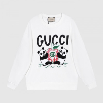 Gucci  Mm/Wm Logo Crew-neck Cotton Tshirts White - 구찌 2021 남/녀 로고 코튼 크루넥 코튼 긴팔티 Guc03976x Size(s - l) 화이트