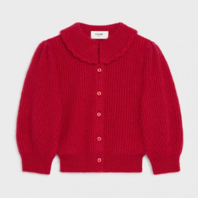 Celine  Ladies Crew-neck Cashmere Sweaters Red - 셀린느 2021 여성 크루넥 캐시미어 스웨터 Cel0146x Size(s - l) 레드