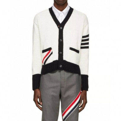 Thom Browne  Mm/Wm Strap V-neck Cardigan White - 톰브라운 2021 남/녀 스트랩 브이넥 가디건 Thom01366x Size(1 - 4) 화이트