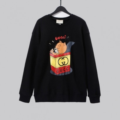 Gucci  Mm/Wm Logo Crew-neck Cotton Tshirts Black  - 구찌 2021 남/녀 로고 코튼 크루넥 코튼 긴팔티 Guc04022x Size(xs - l) 블랙