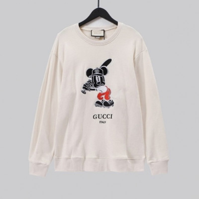 Gucci  Mm/Wm Logo Crew-neck Cotton Tshirts Ivory  - 구찌 2021 남/녀 로고 코튼 크루넥 코튼 긴팔티 Guc04025x Size(xs - l) 아이보리