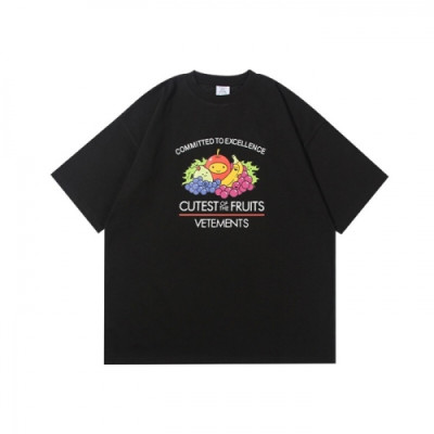 Vetements  Mm/Wm Printing Logo Cotton Short Sleeved Oversize Tshirts Black - 베트멍 2021 남/녀 프린팅 로고 코튼 오버사이즈 반팔티 Vet0172x Size(xs - l) 블랙