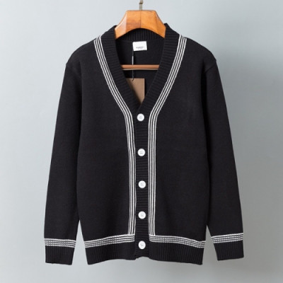 Burberry  Mens Vintage V-neck Cardigan Black - 버버리 2021 남성 빈티지 브이넥 가디건 Bur04078x Size(m - 2xl) 블랙