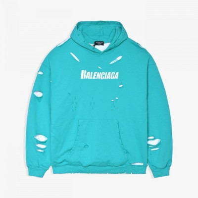 Balenciaga  Mm/Wm Logo Cotton Hoodie Blue - 발렌시아가 2021 남/녀 로고 코튼 후디 Bal01176x Size(xs - l) 블루