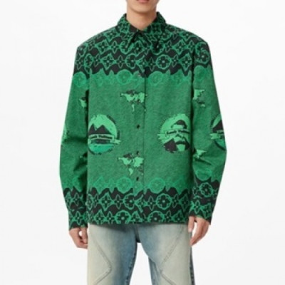 Louis vuitton  Mens Trendy shirts Green - 루이비통 2021 남성 트렌디 셔츠 Lou03574x Size(s - xl) 그린