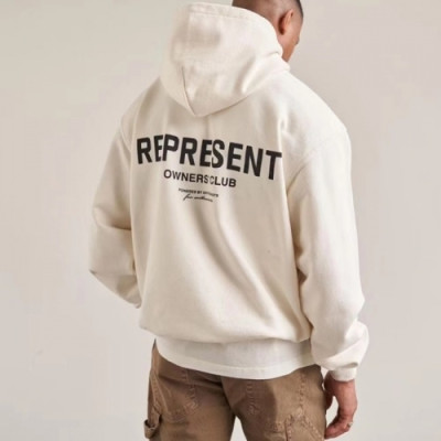 Represent  Mm/Wm Wolf Logo Cotton Hoodie - 리프리젠트 2021 남자 울프 로고 코튼 후드티 Rep0029x Size(s - xl) 아이보리