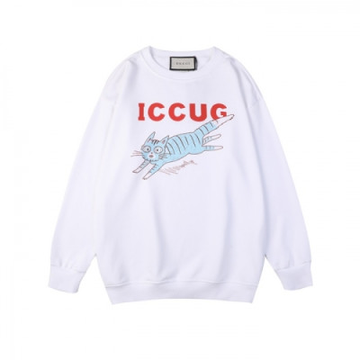 Gucci  Mm/Wm Logo Crew-neck Cotton Tshirts White - 구찌 2021 남/녀 로고 코튼 크루넥 코튼 긴팔티 Guc04062x Size(s - l) 화이트