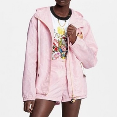 Louis vuitton  Womens Logo Wind-proof Jackets Pink - 루이비통 2021 여성 로고 방풍 자켓 Lou03584x Size(s - l) 핑크