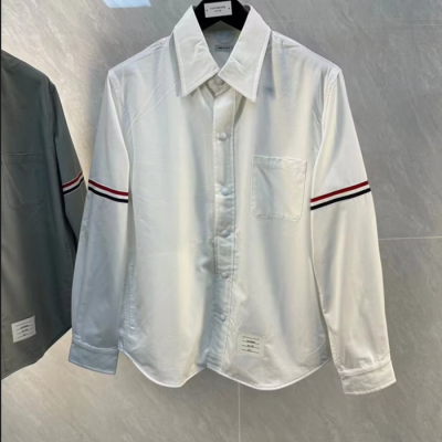 Thom Browne  Mens Strap Cotton Tshirts White - 톰브라운 2024 남성 스트랩 코튼 셔츠 Thom01428x Size(1 - 4) 화이트