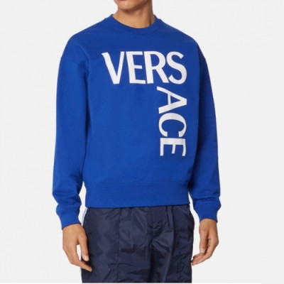 Versace  Mens Medusa Crew-neck Cotton Tshirts Blue - 베르사체 2021 남성 메두사 크루넥 코튼 긴팔티 Ver0875x Size(s - 3xl) 블루