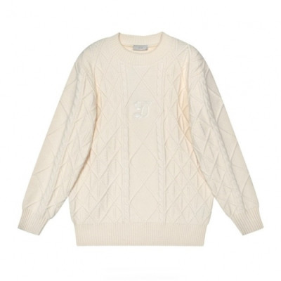 Dior  Mm/Wm Retro Logo Crew-neck Sweaters Ivory - 디올 2021 남/녀 레트로 로고 크루넥 스웨터 Dio01440x Size(m - 2xl) 아이보리