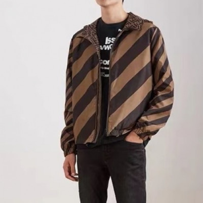 Fendi  Mens Logo Casual Jackets Brown - 펜디 2021 남성 로고 캐쥬얼 양면 자켓 Fen01042x Size(s - 2xl) 브라운