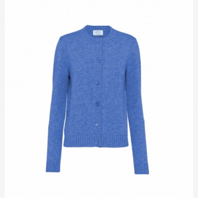 Prada Womens Crew-neck Sweaters Blue - 프라다 여성 크루넥 스웨터 Pra2404x