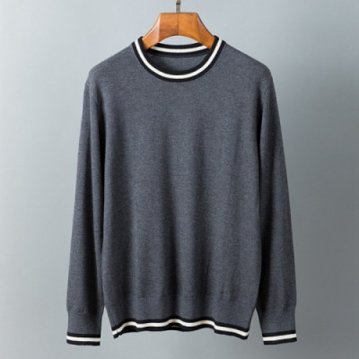 Hermes  Mens Crew-neck Wool Sweater Gray - 에르메스 2021 남성 크루넥 울 스웨터 Her0687x.Size(m - 2xl) 그레이