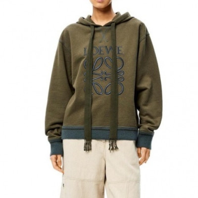 Loewe  Mm/Wm Logo Cotton Hoodie Khaki - 로에베 2021 남/녀 로고 코튼 후드티 Loe0496x Size(s - l) 카키