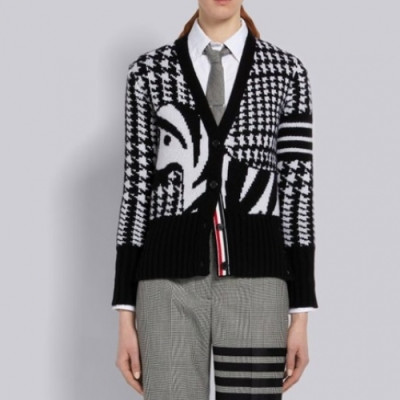 Thom Browne  Mm/Wm Strap V-neck Cardigan Black - 톰브라운 2021 남/녀 스트랩 브이넥 가디건 Thom01435x Size(1 - 3) 블랙