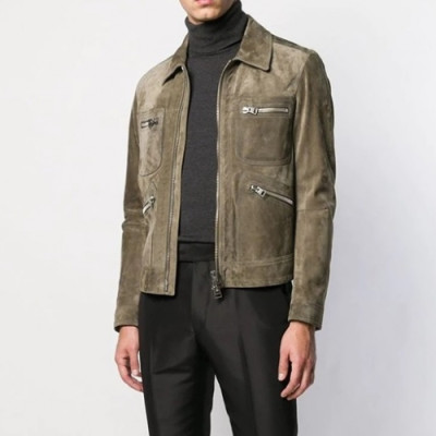 Tom Ford  Mens Logo Casual Leather Jacket Khaki - 톰포드 2021 남성 로고 캐쥬얼 자켓 Tomf0026x Size(m - 3xl) 카키