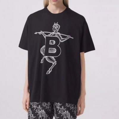 Burberry  Mm/Wm Logo Cotton Short Sleeved Tshirts Black - 버버리 2021 남/녀 로고 코튼 반팔티 Bur04155x Size(s - xl) 블랙