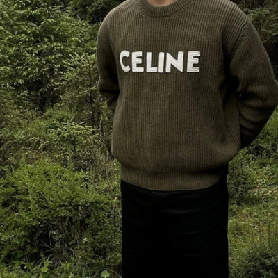 Celine   Mm/Wm Hedi Slimane Logo Sweaters Khaki - 셀린느 2021 남/녀 로고 스웨터 Cel0173x Size(s - xl) 카키