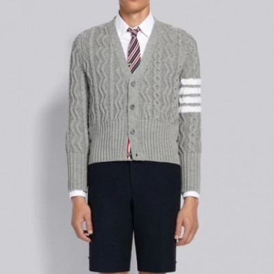 Thom Browne  Mm/Wm Strap V-neck Cardigan Gray - 톰브라운 2021 남/녀 스트랩 브이넥 가디건 Thom01456x Size(1 - 4) 그레이