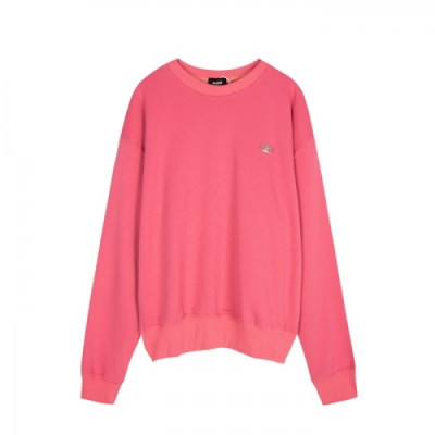 WELLDONE  Mm/Wm Retro Logo Crew-neck Tshirts Pink - 웰던 2021 남/녀 레트로 로고 크루넥 긴팔티 Wel008x Size(s - l) 핑크