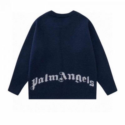 Palm Angels  Mens Logo Crew-neck Sweaters Navy - 팜 엔젤스 2021 남성 로고 크루넥 스웨터 Pam0349x Size(s - xl) 네이비