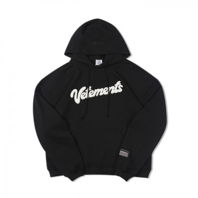 Vetements  Mm/Wm Logo Oversize Cotton Hoodie Black - 베트멍 2021 남/녀 로고 오버사이즈 코튼 후드티 Vet0218x Size(xs - l) 블랙