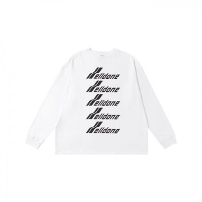 WELLDONE  Mm/Wm Retro Logo Crew-neck Tshirts White - 웰던 2021 남/녀 레트로 로고 크루넥 긴팔티 Wel0020x Size(s - l) 화이트