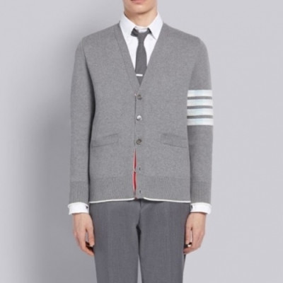 Thom Browne  Mm/Wm Strap V-neck Cardigan Gray - 톰브라운 2021 남/녀 스트랩 브이넥 가디건 Thom01467x Size(1 - 4) 그레이