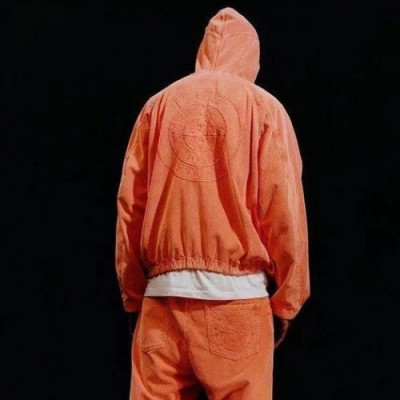 Stone Island  Mens  Logo Cotton Hoodie Orange - 스톤아일랜드 2021 남성 로고 코튼 후디 Sto0389x Size(m - 2xl) 오렌지