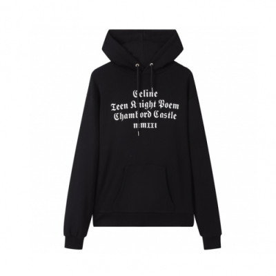 Celine  Mm/Wm Logo Cotton Hoodie Black - 셀린느 2021 남/녀 로고 코튼 후디 Cel0182x Size(s - xl) 블랙