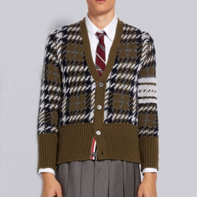 Thom Browne  Mm/Wm Strap V-neck Cardigan Khaki - 톰브라운 2021 남/녀 스트랩 브이넥 가디건 Thom01490x Size(1 - 4) 카키