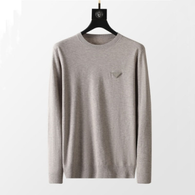 Prada  Mens Crew-neck Sweaters Gray - 프라다 2021 남성 크루넥 스웨터 Pra02477x Size(m - 2xl) 그레이