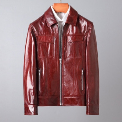 [1:1]Saint Laurent  Mens Classic Leather Jackets Brown - 입생로랑 2021 남성 클래식 가죽 자켓 Ysl0124x Size(m - 3xl) 브라운