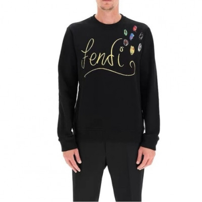 Fendi  Mens Logo Crew-neck Sweaters Black - 펜디 2021 남성 로고 크루넥 울 스웨터 Fen01102x Size(m - 2xl) 블랙