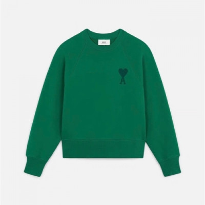 Ami  Womens Logo Casual Cotton Man-to-man Green - 아미 2021 여성 로고 코튼 맨투맨 Ami0240x Size(s - l) 그린