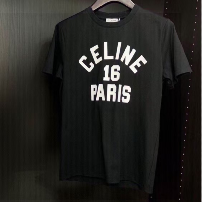 셀린느 남성 크루넥 블랙 반팔티 - Celine Mens Black Short sleeved T-shirts - ce0200x